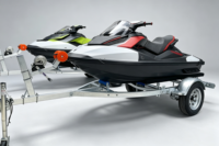 Remorque de bateau monocylindre de type étagère Aoemai avec une charge utile de 400 kg pour petits bateaux de 3,6 à 4 m (4050x1550 mm)