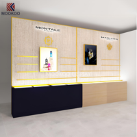 Présentoir de Luxe Moderne Personnalisé en Bois et Verre pour Parfums, Autoportant, 4/5 Étagères, Montage Facile