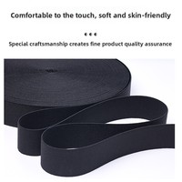 Accessoires de bande élastique noire 2cm 2.5cm 3cm 3.5cm Taille personnalisée avec bouton en forme de 8 en métal
