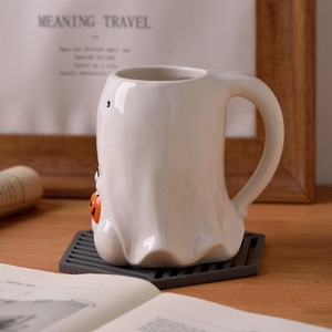 Simpatica <span class=keywords><strong>Tazza</strong></span> di Halloween a Forma di Zucca con Elfo Magico, Creativa, in Ceramica Dipinta a Mano, Lavabile in Lavastoviglie, Ornamento - Product Image 3