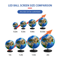Светодиодный шарообразный LED-дисплей для рекламы P3, диаметр 0.5/1/1.2/1.5/1.8/2/2.5/3м