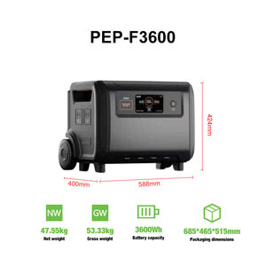 Estación de Energía Portátil LiFePO4 al por Mayor con MPPT 3600W 3600Wh, Onda Sinusoidal Pura, PD 100W, Ruedas y Enchufe Universal - Product Image 2