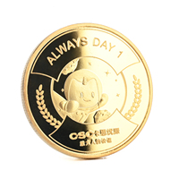 Pièce de monnaie personnalisée en alliage de zinc avec design gratuit, pièce commémorative en métal doré sur mesure