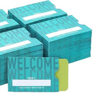 Porte-carte-clé d'hôtel en papier avec emplacement pour numéro de <span class=keywords><strong>chambre</strong></span>, pour cartes de bienvenue et rangement des clés - Product Image 5