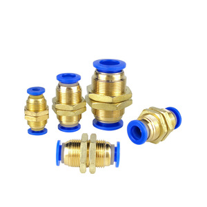 Zonye Pneumatic Brass <b>Quick</b> Connect Coupler PM4 6 8 10 12 Blue Cap Straight <b>Connector</b> For Air Hose - Product Image 5