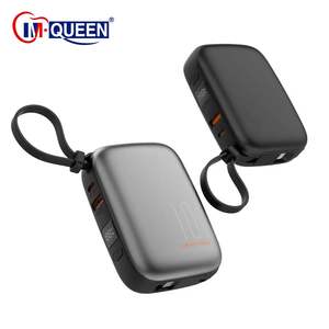 Batería Externa OEM de Carga Rápida, Cargador Portátil Power Bank de 10000 mAh y 20000 mAh con Cable Tipo C Integrado para Teléfono - Product Image 1