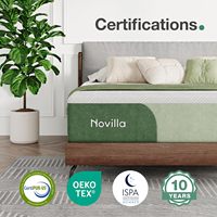 Matelas de lit d'hôtel de haute qualité Ressort de poche emballé sous vide Mousse à mémoire de forme en gel haute densité Couverture amovible en latex naturel Hôpitaux