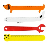 Règle créative en plastique de 15 cm en forme d'animal mignon et amusant pour enfants