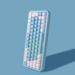 Clavier de jeu sans fil compact 63 touches avec rétroéclairage RVB arc-en-ciel, touches PBT, étanche, USB-C, pour Windows et iOS - Product Image 4