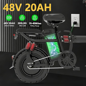 Bicicletta Elettrica Pieghevole per Adulti, Motore da 750W, Velocità Massima 40 km/h, Batteria Rimovibile 48V 20Ah, Autonomia 55-88 km, E-bike Leggera e Portatile da 14'' - Product Image 3