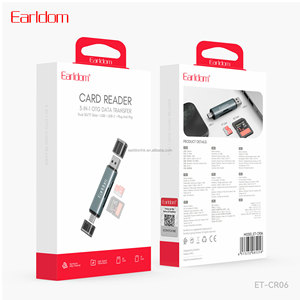 Lecteur de cartes Earldom 3 en 1 prend en charge le transfert de données, avec deux emplacements SD/TF. USB·USB-C· Plug and Play - Product Image 6