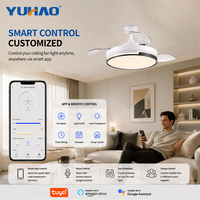 Ventilateur de plafond rétractable silencieux BLDC de 42 pouces avec pales invisibles pour chambre d'enfant et salon – Fabrication OEM/ODM