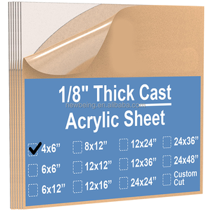 Feuille acrylique transparente-Feuille de <span class=keywords><strong>plexiglas</strong></span> mince de 1/8 pouces d'épaisseur pour l'artisanat de bricolage, remplacement de fenêtre en <span class=keywords><strong>plexiglas</strong></span> - Product Image 1