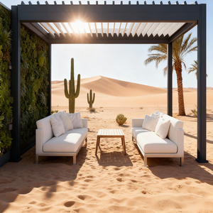 Auvent en aluminium, pergola, gazebo extérieur imperméable, idées de toiture, 3x3, 3x4, 4x3, 4x4, 4x5, 4x6, 6x3, 6x4, 6x5, 6x6m, abri de voiture en aluminium - Product Image 2