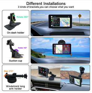 Écran intelligent <span class=keywords><strong>7</strong></span> <span class=keywords><strong>pouces</strong></span> pour voiture avec Carplay/Android Auto, connexion FM/AUX/BT, Mirror <span class=keywords><strong>Link</strong></span>, garantie 1 an - Product Image 2