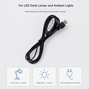 Controlador de tiempo OEM de 3, 6 y 12 horas con <span class=keywords><strong>interruptor</strong></span> de botón y cable USB para lámparas de escritorio y luces LED - Product Image 5