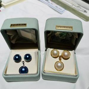 Pendientes Clásicos de Perlas Mabe Blancas de Agua Salada, 15-16 mm, Redondas, Naturales, Wenchi, con Engaste de Plata 925, Joyería para Mujer - Product Image 3