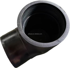 Conexões de Eletrofusão PE100 PE80 Pretas PN16 	 Tee DN225 	 Conexões de Tubos de Plástico HDPE para Sistema de Encanamento - Product Image 2