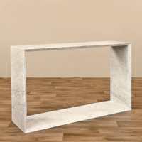 Mobilier d'intérieur personnalisé en usine canapé table design rectangle pour entrée console moderne en marbre blanc pour le salon