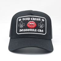 Cappellino da Baseball Chrome Hearts Nero in Rete Unisex Traspirante Protezione Solare Sport all'Aperto Personalizzabile Ricamo Cotone Uomo Donna