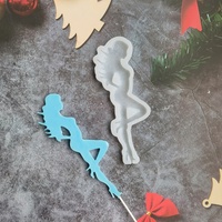 Moule à chocolat moule à sucette en Silicone pour bonbons durs résine époxy outil de décoration de gâteau belle danse fille forme cuisson