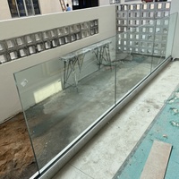 Système de balustrade en verre sans cadre avec éclairage LED moderne, profilé en U en aluminium pour balcon et escalier, verre trempé transparent