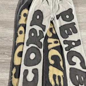 Ensemble survêtement personnalisé pour homme, streetwear, patchwork déchiré, sweat-shirt et pantalon de survêtement, ensemble de survêtement - Product Image 6