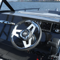 Yacht en fibre de verre Premium de 23 pieds: bateau de sport à pont ouvert avec toit bimini, structure soudée et transport facile pour la pêche