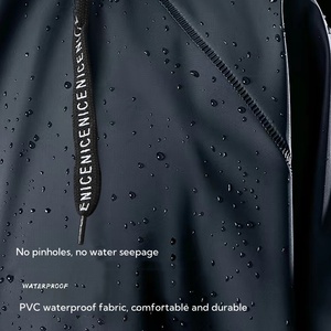 Conjunto de chaqueta impermeable de moda de PVC para <span class=keywords><strong>hombre</strong></span>, ropa de seguridad reflectante de alto brillo, bicicleta antilluvia - Product Image 3