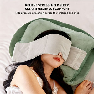 מחיר המפעל הסיטונאי סרוג משוקלל שינה עיניים את מסכת עיניים יבשות הכבידה מסכת עיניים עבור חרדה ונשימה לנשימה - Product Image 2