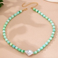 Kalung manik-manik berlapis boho bertema laut, liontin bintang laut, kerang, kepiting, dan bunga, perhiasan wanita untuk liburan pantai musim panas