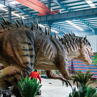 Küçük Devilsaur otomatik gerçekçi dinozor kostüm Jurassic Dino dünya Animatronic modeli açık havada tema parkı robotik