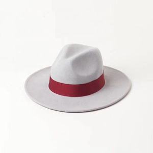 Vendita calda autunno inverno nuovo Trendy di alta qualità a tesa larga 100% feltro di lana Unisex <span class=keywords><strong>Trilby</strong></span> Fedora <span class=keywords><strong>Hat</strong></span> - Product Image 6