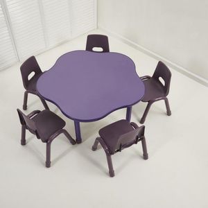 Table et chaises pour enfants en panneau ignifuge pour <span class=keywords><strong>maternelle</strong></span>, mobilier de classe avec table <span class=keywords><strong>à</strong></span> dentelle - Product Image 2