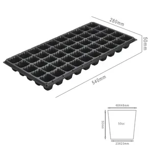 50-löcher- & zellen-säumestarter aus kunststoff und schwarze PS-nursery-sammentaler