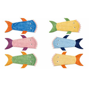 बच्चों के लिए शार्क की पूंछ पहनने योग्य कंबल और नींद बैग-100% कपास चार मौसमों के अनुकूल थ्रो - Product Image 6