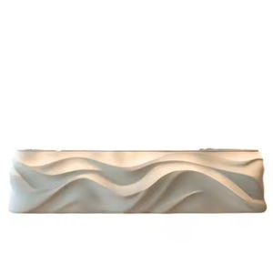 Mostrador de Recepción Extensible Moderno con Iluminación LED, Mostrador Curvo Impreso en 3D de Color Blanco para Hoteles y Espacios Comerciales de Centros Comerciales - Product Image 6