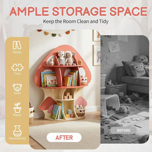 Étagère à livres en forme <span class=keywords><strong>de</strong></span> champignon pour enfants, bibliothèque Montessori, rangement <span class=keywords><strong>de</strong></span> jouets, bibliothèque en forme d'arbre pour tout-petits - Product Image 5