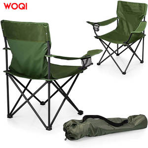 Silla Plegable para Exteriores Woqi, Estructura de Aluminio Verde, Tela Oxford, Portátil para Jardín y Camping, con Portavasos - Product Image 3