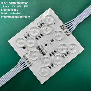 Conservación de energía Iluminación interior Decoración 12 cuentas Control inteligente Gradiente Intermitente Módulo Lámpara Blockchain - Product Image 2