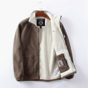 Exporté vers la Norvège Simple doublé polaire épaissie double face polaire hommes automne et hiver chaud décontracté ample grande taille - Product Image 4