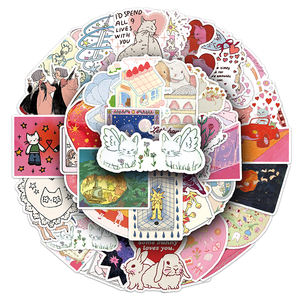 50pcs usine-direct romantique et rêveur personnalisé étanche décoratif conte de fées autocollants pour boules de cristal et papeterie - Product Image 1