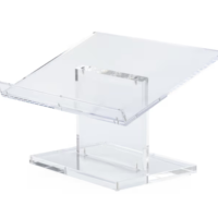 Présentoir moderne en acrylique Lucite pour livres, podium de table en acrylique, montage facile