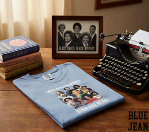 T-shirt da donna Comfort Colors Well-Behaved Women Seldom Make History Black History Month Feminist Casual Blue Jean - Product Image 2