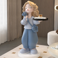 Sculpture de sol en résine de personnage d'anime, plateau de rangement multi-tailles pour figurine de dessin animé, statue décorative pour entrée de villa ou coin de canapé