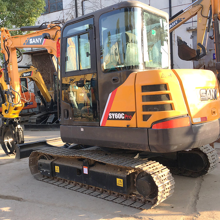 Sany 60C Excavatora Mini Earthmoving Machine Secondhand 6 T Used Micro Sany 6 Ton Excavator with Wooden Clamp