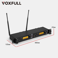 Système de monitoring intra-auriculaire sans fil personnel Voxfull DM2000 à 2 canaux avec 6 émetteurs de poche pour équipement de scène
