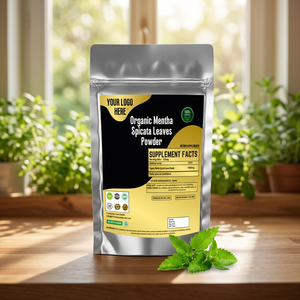 Poudre de feuilles de Mentha Spicata biologique séchées sauvages de haute qualité, qualité alimentaire, directement du fabricant indien, à base de plantes - Product Image 3