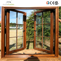 Ventanas de Aluminio con Doble Acristalamiento Templado, Resistentes a Huracanes NFRC, Multishades, Sistema Antiviento para Edificios de Oficinas, Color Negro