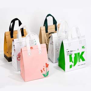 Custom Insulated Disposable Cooler <b>Bag</b> Portable Self-Adhesive PP Non-Woven Food Coffee <b>Delivery</b> Packaging for Lunch Takeaway - Product Image 1